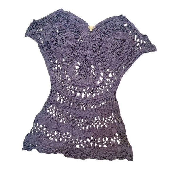 Pilyq Amethyst Crochet Tunic Cover Up Size XS/S - Picture 6 of 9